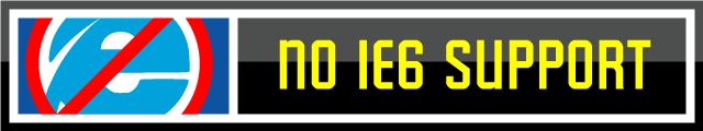 no ie6 support graphic